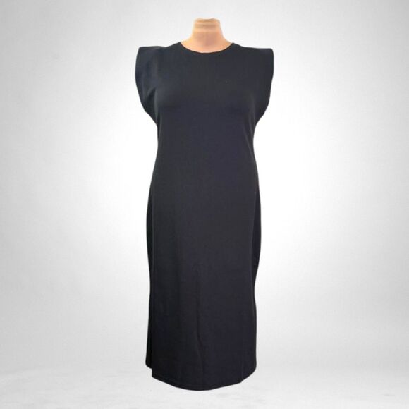 THE DROP Padded Shoulder Black Sheath Dress, NWT! Size 2X - Picture 1 of 8